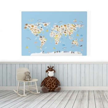 Foto op canvas The animal map
