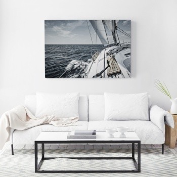 Foto op canvas Boat in motion