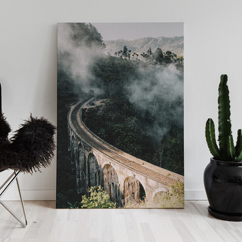 Foto op canvas Forest railroad