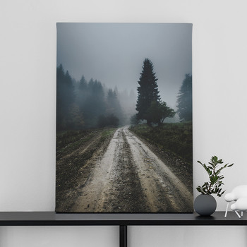 Foto op canvas Foggy road