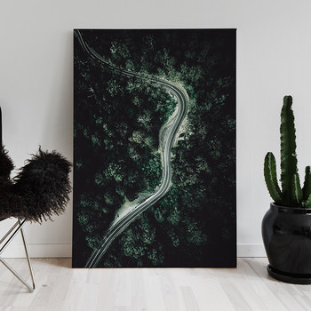 Foto op canvas Forest road