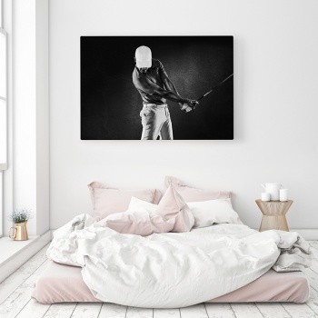 Golf player close-up