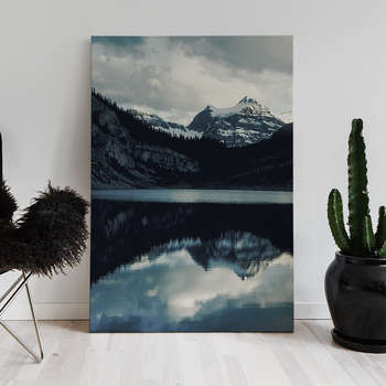 Foto op canvas Blue lake view
