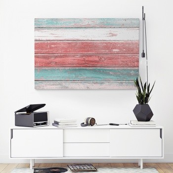 Foto op canvas Painted planks in bright colors