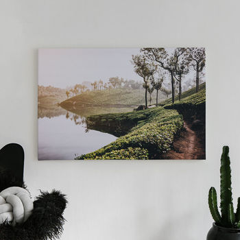 Foto op canvas Road next to water