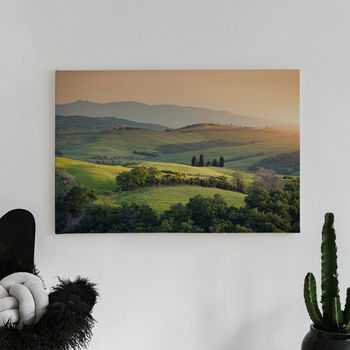 Foto op canvas View of landscape in sunset