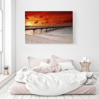 Canvastavla Jetty in sunset-0