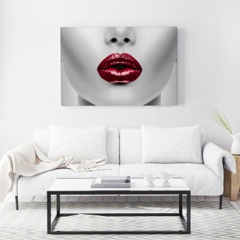 Foto op canvas Beautiful red lips [2]