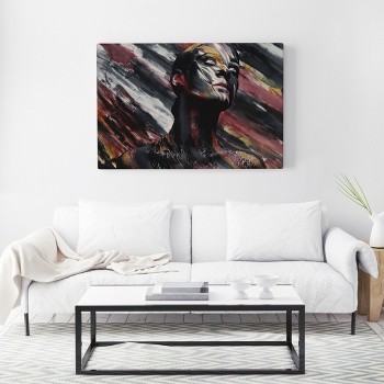 Foto op canvas The painted woman [Dark]